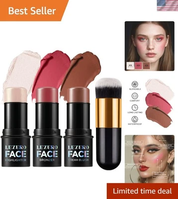 On-the-Go Contour Trio for Mature Skin: Easy Blush, Bronzer & Highlighting - Image 1 of 4