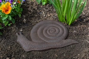 Escalón decorativo de caracol de hierro fundido - Acento de camino de jardín, patio exterior - Imagen 1 de 9