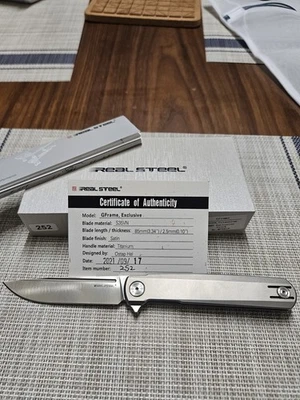 Real Steel G Frame - White Mountain Knives Exclusive S35vn - Image 1 of 4