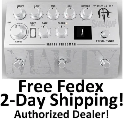New Tech 21 Marty Friedman SansAmp MF1 Preamp Guitar Effects Pedal - Image 1 of 3