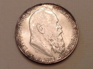 -Germany 1911 Bavaria Two (2) Marks 90th Birthday Prince Regent Uncirculated UNC - Picture 1 of 4