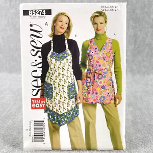 Butterick 5274 Apron Wrap Front or Halter Neck Misses Sz S L Sewing Pattern Easy - Picture 1 of 6