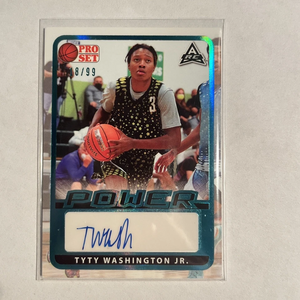2021-22 Leaf Pro Set Power TyTy Washington #BA-TWJ Rookie ARC Platinum Auto /99 - Image 1 of 1