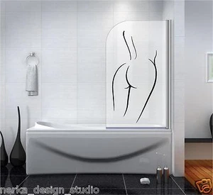 PEGATINA MUJER DESNUDA Impermeable Pantalla de ducha Pegatina Baño Pared Pegatinas N137 - Imagen 1 de 9