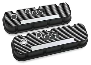 Holley 241-85 Mickey Thompson Black Wrinkle Valve Covers M/T Big Block Chevy - Foto 1 di 10