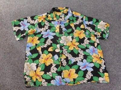 reyn spooner xl shirt mens green floral hawaiian spun rayon button up - Image 1 of 4