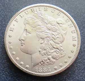 Dólar de plata Morgan 1884 CC - Artículo # 9145 - Imagen 1 de 6