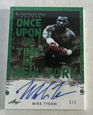 Mike Tyson 2022 Leaf In The Game Used Once Upon A Time In New York AUTO 1/1