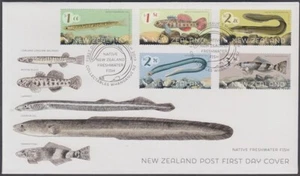 NEW ZEALAND FDC 2017 FRESHWATER FISH SET (5) (ID:F2774 (1/3) - Picture 1 of 1