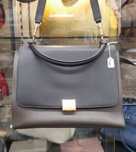 CELINE Trapeze Handbag 2 way multi colour Calfskin Shoulder Bag HandBag Auth ☆