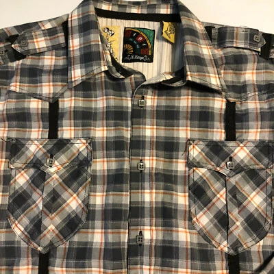 Members Only Prestige 191 Mens XL Plaid Button Up Long Sleeve Shirt Sz XL Gray - Image 1 of 4