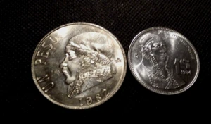 Mexico 1982/1984 Un 1 Peso; Jose Maria Morelos AU/BU Coin - Picture 1 of 2