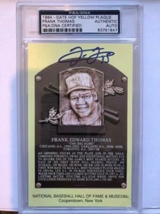 Autographed Frank Thomas Hall of Fame Gold Plaque PSA Slabbed - Picture 1 of 1