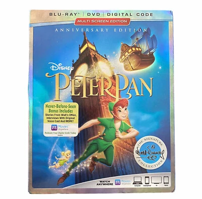 Peter Pan (Blu-ray+DVD+Digital, 2018; Signature Collection) NEW w/ Slipcover - Image 1 of 3