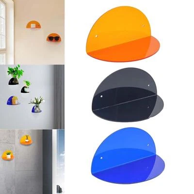 Acrylic Small Floating Shelf Wall Mounted Display Shelf for Picture Photo - Image 1 of 2