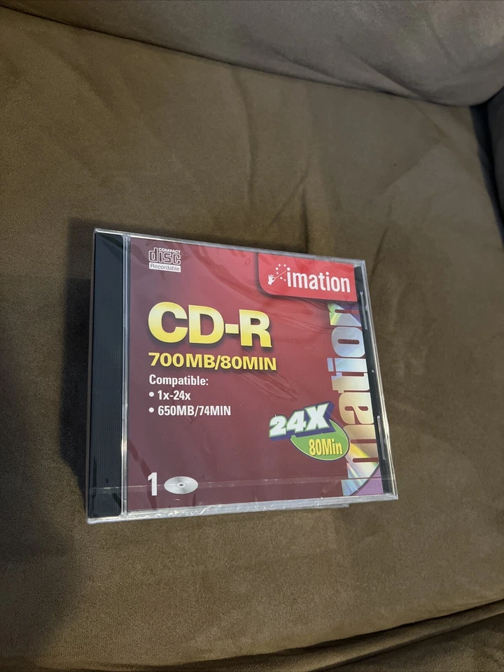 BRAND NEW Imation CD-R ~ 700MB ~ 80min ~ 1x-24x ~ Recordable  - Image 1 of 1