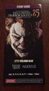 HHN 25 Halloween Horror Nights Orlando Event Guide Map See Dates FREE SHIPPING - Picture 1 of 7