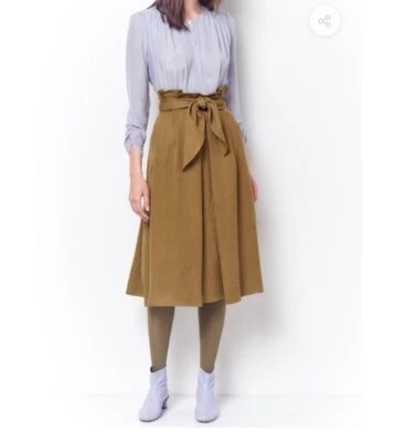 Corey Lynn Calter Bolsa de Papel Cintura Carmen Falda Verde Oliva XS Foto 1 de 4