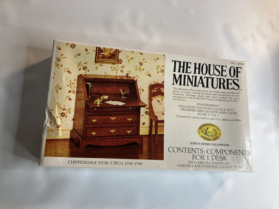 House Of Miniatures Chippendale Desk Dollhouse Kit #40017 - Image 1 of 1