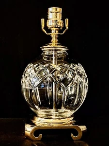Waterford Lismore Large Globe Style Fine Cut Crystal Lamp - Absolutely Mint! - Picture 1 of 5