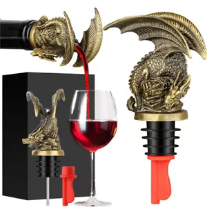 Versatore e Tappo Bottiglia Vino Drago Portatile per Accessorio Cucina Club Bar - Foto 1 di 16