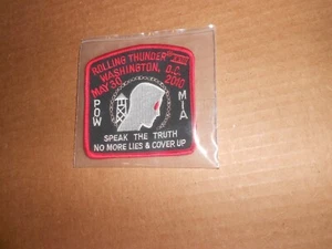 ROLLING THUNDER Washington D.C. POW MIA Motorcycle Patch 2010 Speak The Truth-#2 - Picture 1 of 1