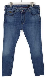 ARMANI EXCHANGE J13 Slim Jeans Men's W36 Whiskers Faded Denim Blue - Picture 1 of 7