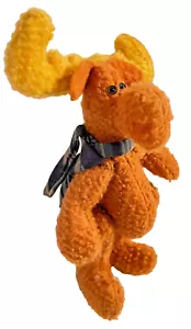 Peluche de alce vintage/piernas móviles/con bufanda - Imagen 1 de 4