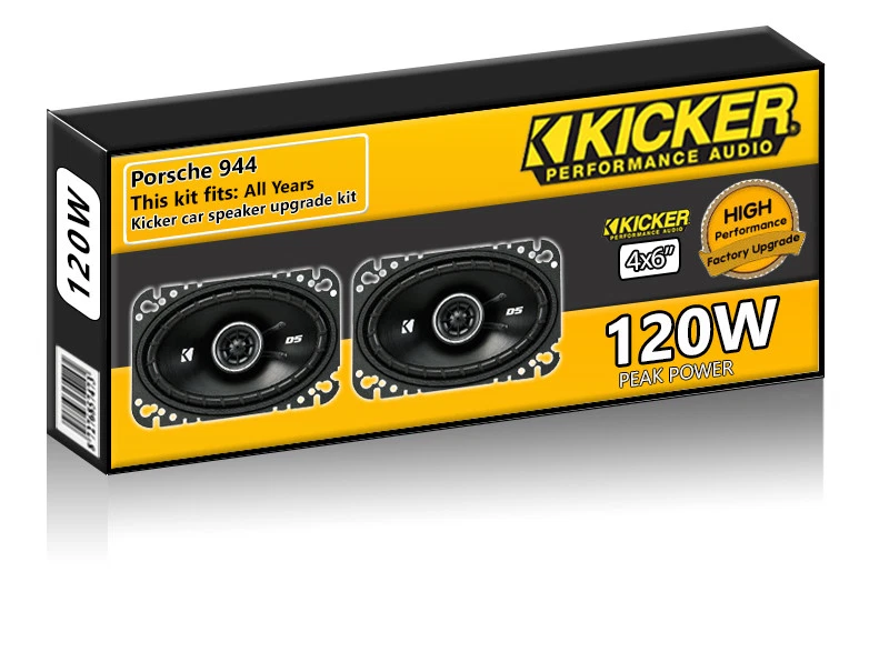Porsche 944 Rear Hatch Speakers Kicker 4x6" car speaker upgrade 120W - Изображение 1 из 1