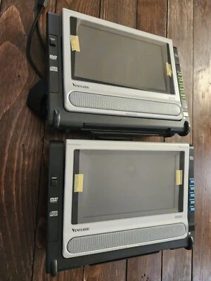 2 reproductores de música de películas DVD CD portátiles de doble pantalla Venturer probados Foto 1 de 4