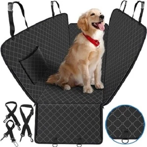 Dog Car Seat Cover for Back Seat Dog Seat Cover with Storage Pocket Dog Hammock - Picture 1 of 6