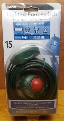 Woods 10203 Indoor Extension Cord With Lighted Foot Switch And 3 Outlets, Foo... - Image 1 of 4