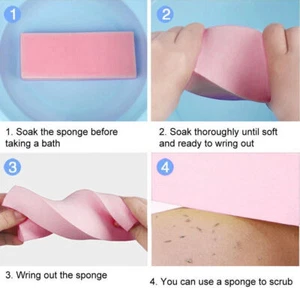 6pcs Household Bath Shower Sponge Body Scrub Exfoliating Cleaning Sponge Set - Picture 1 of 18