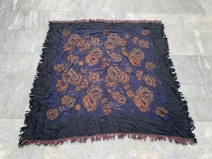 Vintage Paisley Floral Shawl Woman Accessories Fashion Stunning Scarf 110x110cm - Picture 1 of 8