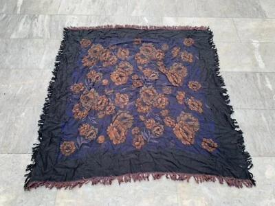 Impresionante bufanda vintage de cachemira con chal floral para mujer accesorios de moda 110x110 cm Foto 1 de 4