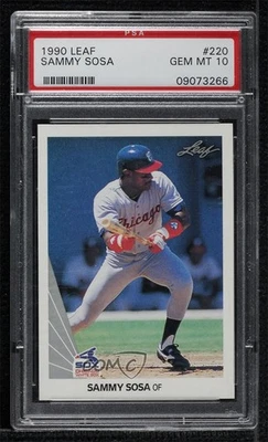 1990 Leaf Sammy Sosa #220 PSA 10 GEM MT Rookie RC - Image 1 of 2