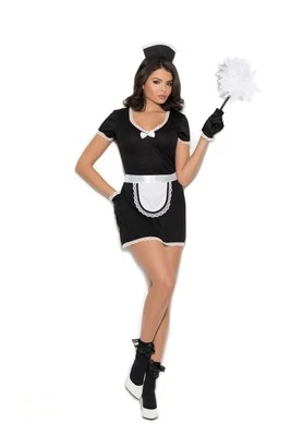 NEW sexy ELEGANT MOMENTS flirty FRENCH maid CHAMBERMAID halloween PARTY costume - Image 1 of 2