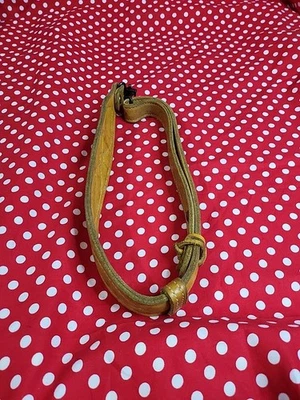 WHITE STITCHED LEATHER RIFLE SLING WITH SWIVELS SHOTGUN MUZZLELOADER SLING  - Image 1 of 4