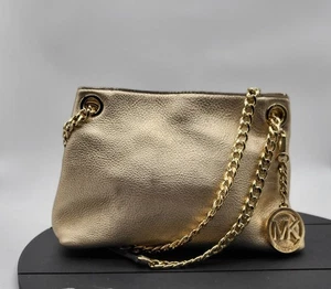 MICHAEL KORS Gold Leder Jet Set Hand Schultertasche gebraucht  - Bild 1 von 24