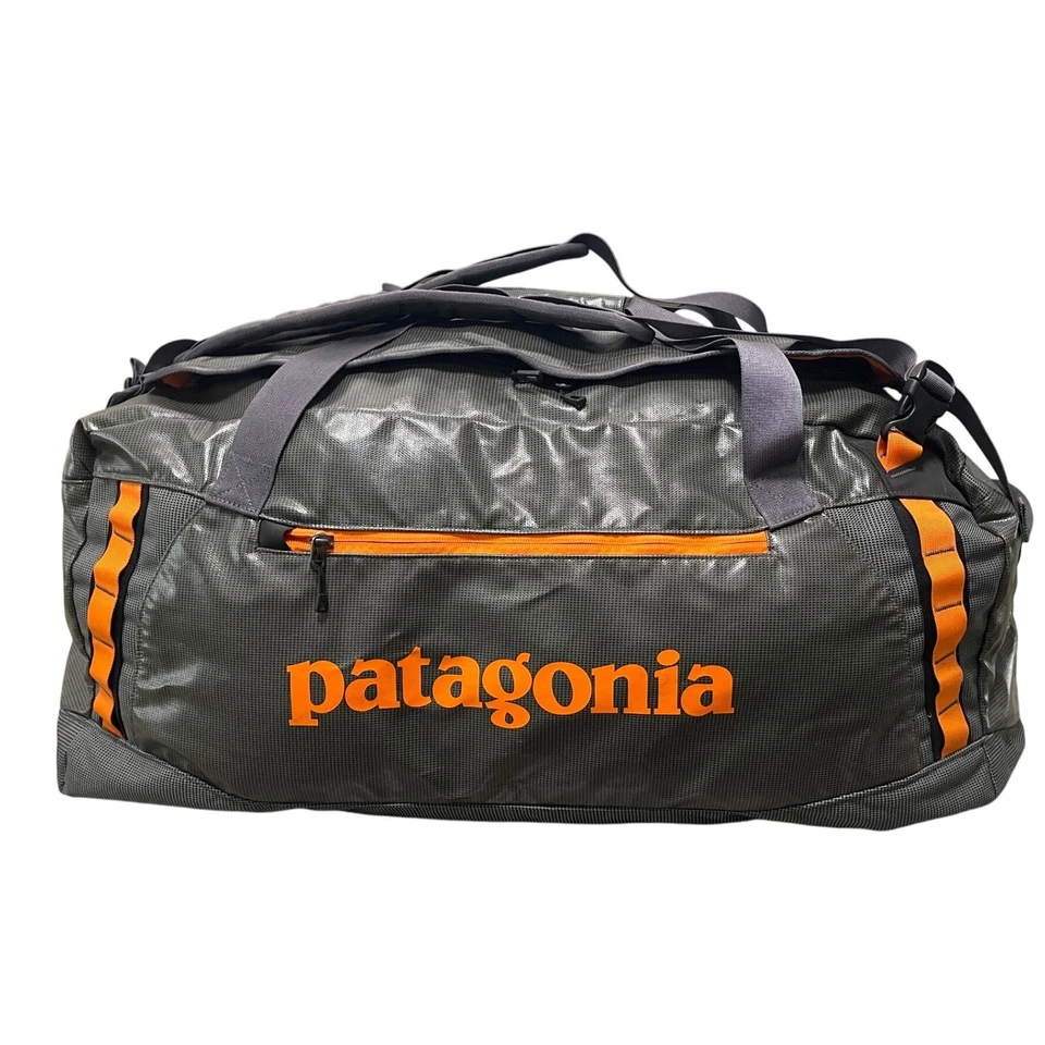 Bolsa de Lona Patagonia Agujero Negro 45L Equipo de Viaje Lona Equipaje Naranja Correas Traseras Foto 1 de 4