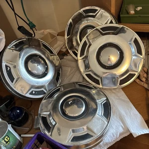 Set Of 4 1976-1991 Ford 10.5" Dog Dish Hubcaps F-150 F150 Hub Caps - Picture 1 of 17