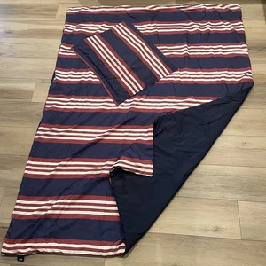 De Colección Tommy Hilfiger Doble Edredón Reversible Rojo Blanco Azul Rayas y Almohada Falsa - Imagen 1 de 9