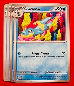 4x Croconaw 040/162 Pokémon TCG Temporal Forces NM Playset Common Lot - Picture 1 of 1