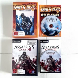 Assassins Creed 1 And 2 PC DVD Games Big Box Good Discs With Manual Region Free - Picture 1 of 8