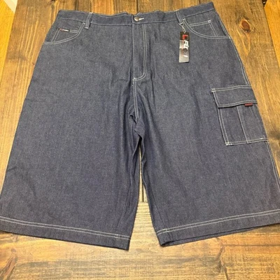 FUBU Men's Denim Cargo carpenter Shorts Size W46 Classic HipHop Style New baggy - Image 1 of 4