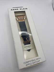 Anne Klein Fashion Lederarmband für Apple Watch Navy/Roségold 42/44/45MM - Bild 1 von 4