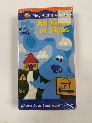 **NEW** Blues Clues All Kinds of Signs VHS 2001 Nick Jr. Sign Language ASL  - Image 1 of 4