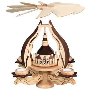 Pirámide de candelabros iglesia de Seiffner con final de curva, luz de té, pirámide de mesa NUEVO - Imagen 1 de 1