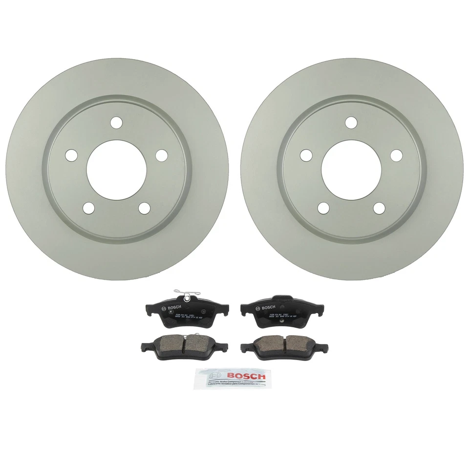 Kit de pastillas de freno de disco y rotores traseros Bosch QuietCast 280 mm para Mazda 3 Sport Foto 1 de 1