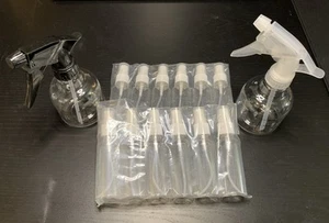 8 oz. Clear Round Plastic Empty Spray Bottle Travel, Plus 12ct 4oz Spray Bottles - Picture 1 of 4